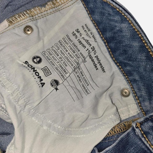Sonoma Goods For Life Womens Skinny Jeans Light Wash Size 4 Stretch Denim - Picture 3 of 6